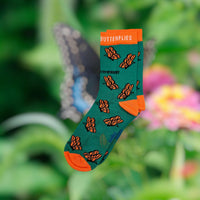 CAREFREE BUTTERFLIES ORGANIC COTTON KIDS SOCKS.