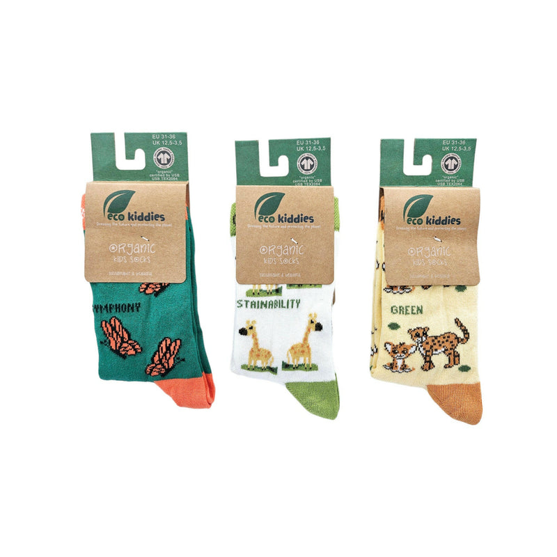 GREEN GUARDIANS ORGANIC COTTON KIDS SOCKS BUNDLE.